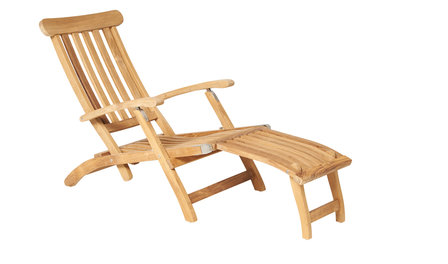 Traditional Teak VICTORIA deckchair / Liegestuhl