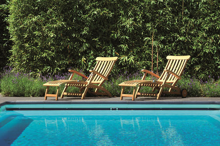 Traditional Teak VICTORIA deckchair / Liegestuhl