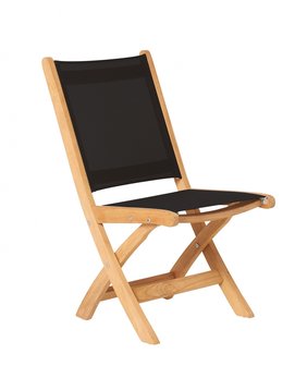 Traditional Teak KATE folding chair Schwarz 