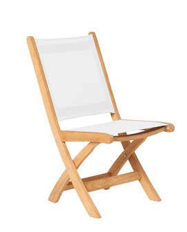 Traditional Teak KATE folding chair Wei&szlig; 