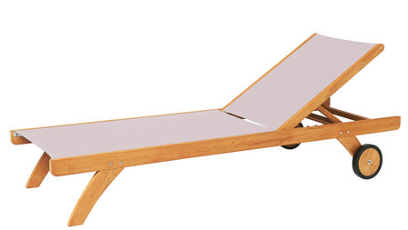 Traditional Teak KATE lounger / Liege (Taupe)