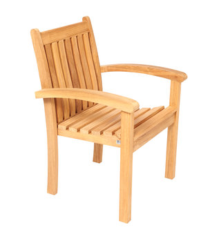 Traditional Teak VICTORIA stacking chair / stapelstuhl