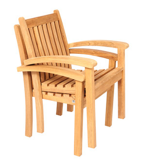 Traditional Teak VICTORIA stacking chair / stapelstuhl