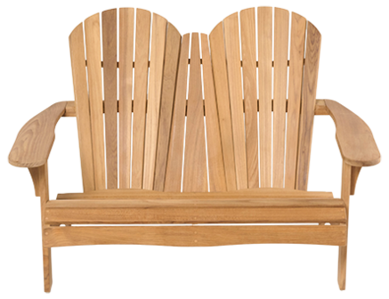 Traditional Teak SIENNA beachchair 2-Sitzer (mosaic-teak)