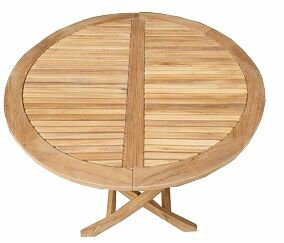 Traditional Teak SOFIA Klapptisch &Oslash; 90 cm