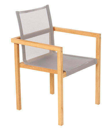 Traditional Teak NOAH stacking chair / Stapelstuhl (Taupe)