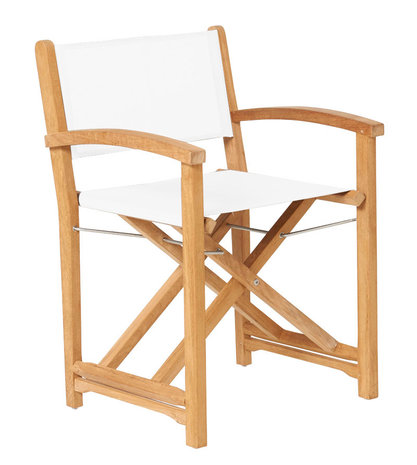 Traditional Teak KATE director chair / Regiestuhl (weiß)