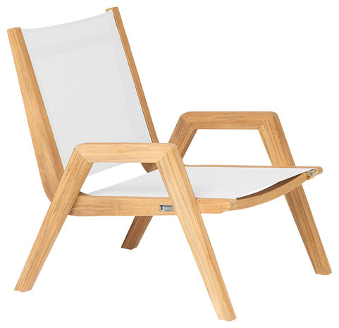 Traditional Teak KATE Lazy lounge chair (weiß)