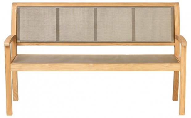 Traditional Teak KATE Gartenbank 150 cm (Taupe)