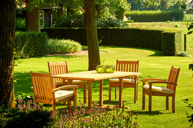 Traditional Teak VICTORIA stacking chair / stapelstuhl