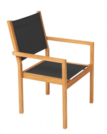 Traditional Teak KATE stacking chair / Stapelstuhl (Schwarz)